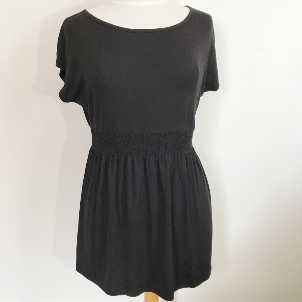 A:Glow gathered waist short sleeve maternity top S
